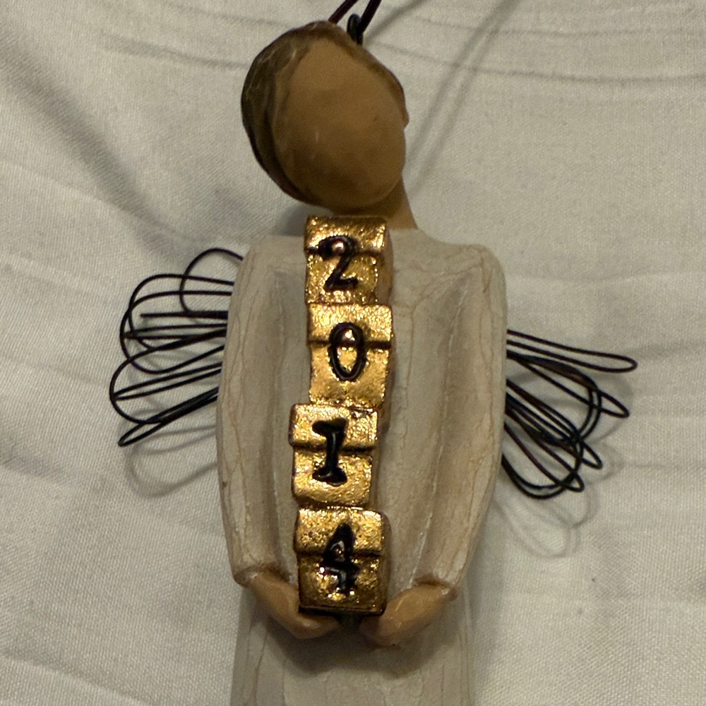 Willow Tree 2014 Angel Ornament with Gold Accents